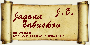 Jagoda Babuškov vizit kartica